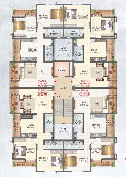  pushkar-chsl Pushkar CHSL Cluster Plan For Typical Floor
