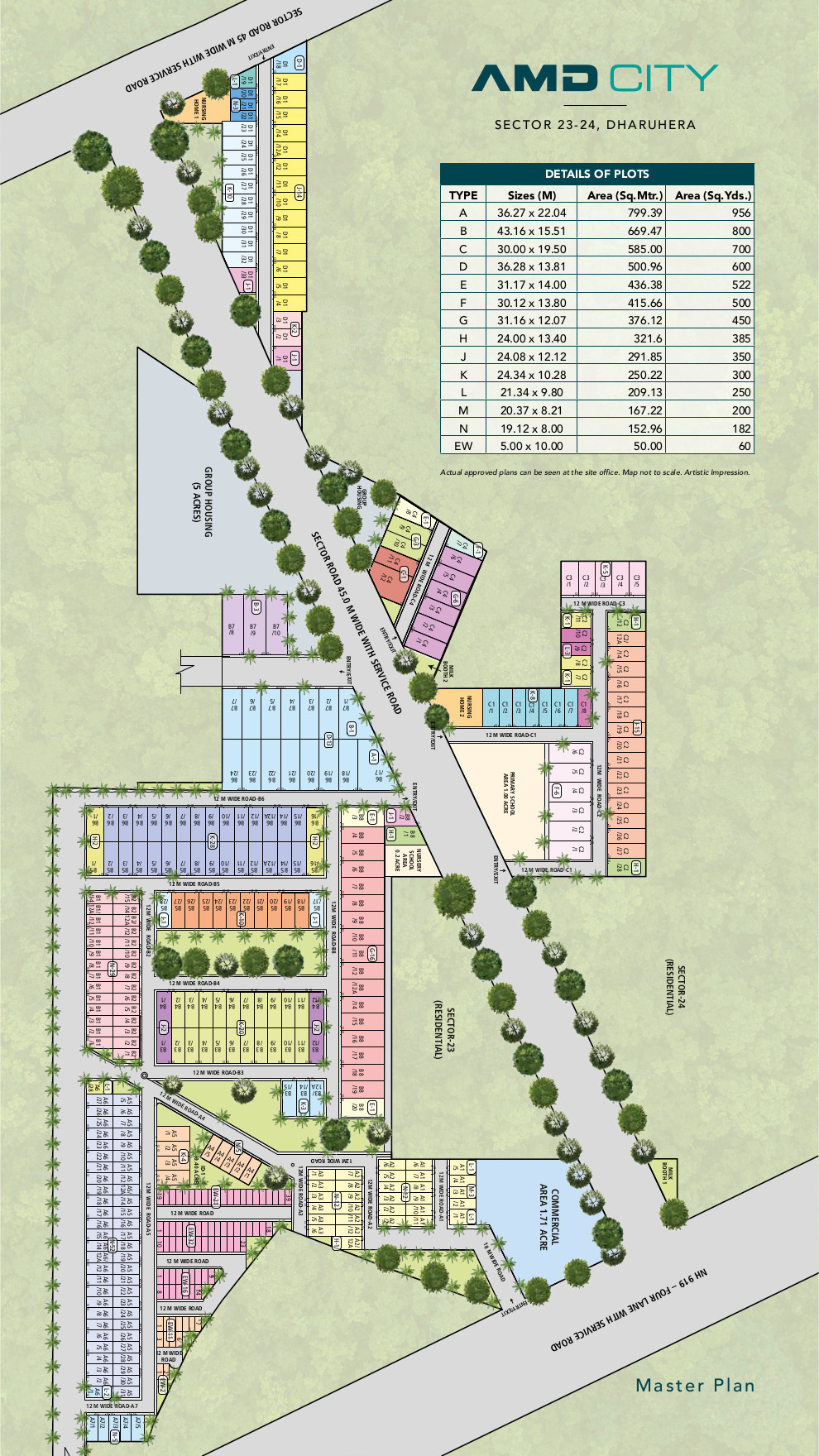 5382 sq ft Plot for Sale in AMD Estates Lotus Green City Sector 26 Rewari