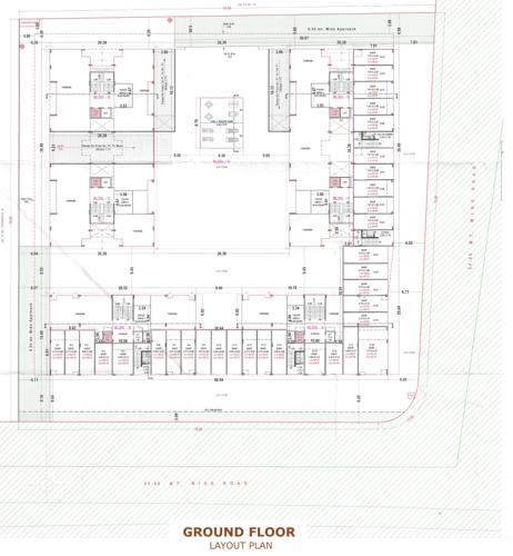  omkar-heights Block A, Block B, Block C, Block D, Block E And Block F  Cluster Plan for ground Floor