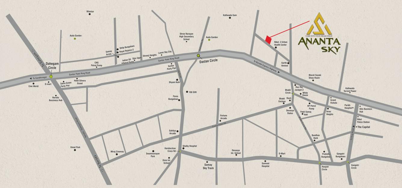  ananta sky Location Plan