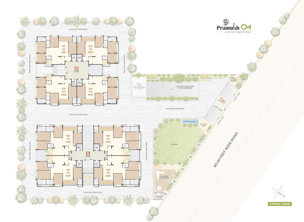 pramukh om Block A Cluster Plan