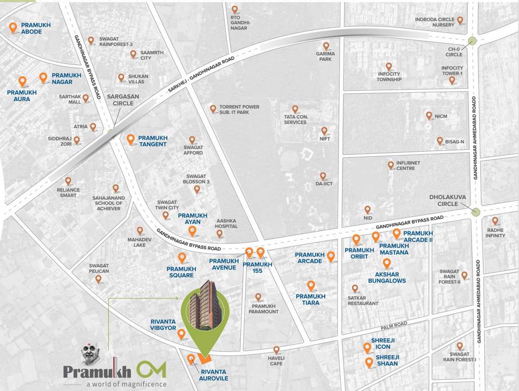 pramukh om Location Plan