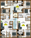 Sai Sparkle Apartment Cluster Plan for 1st Floor  sai-sparkle-apartment Sai Sparkle Apartment Cluster Plan for 1st Floor