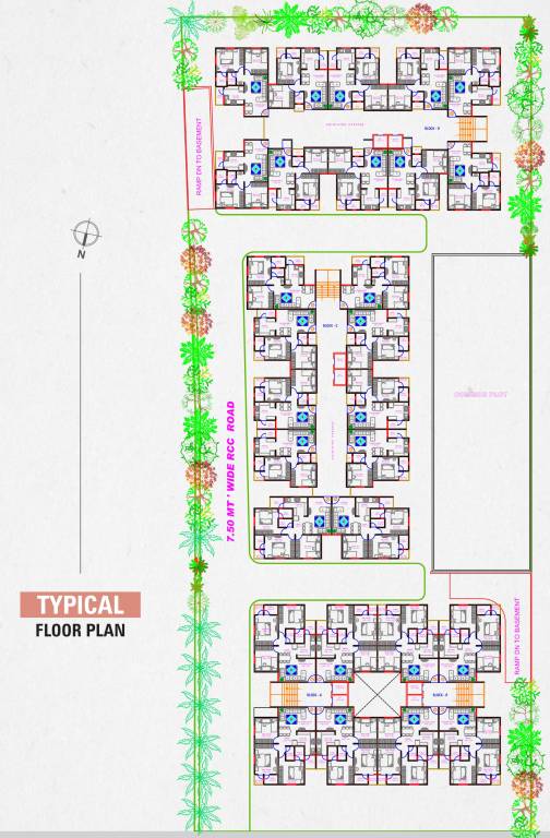  rivera east Block A, Block B, Block C And Block D Typical  Cluster Plan