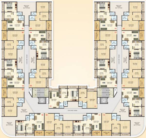  paradise Paradise Cluster Plan For 1st Floor