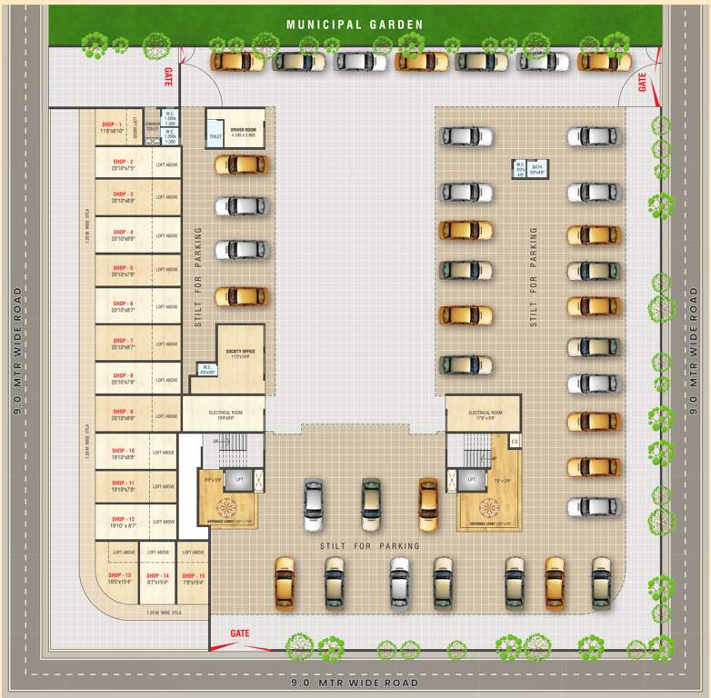 paradise Paradise Cluster Plan For Ground Floor