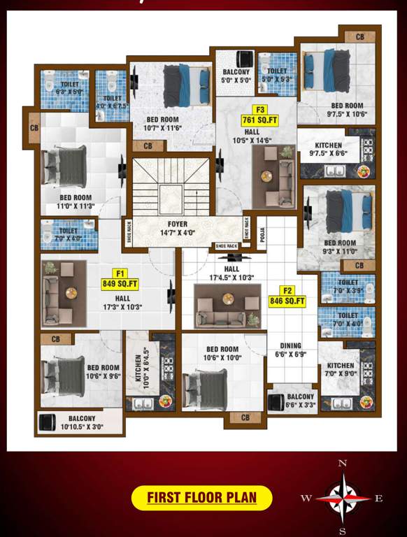  sai marlo Sai Marlo Cluster Plan For 1st Floor
