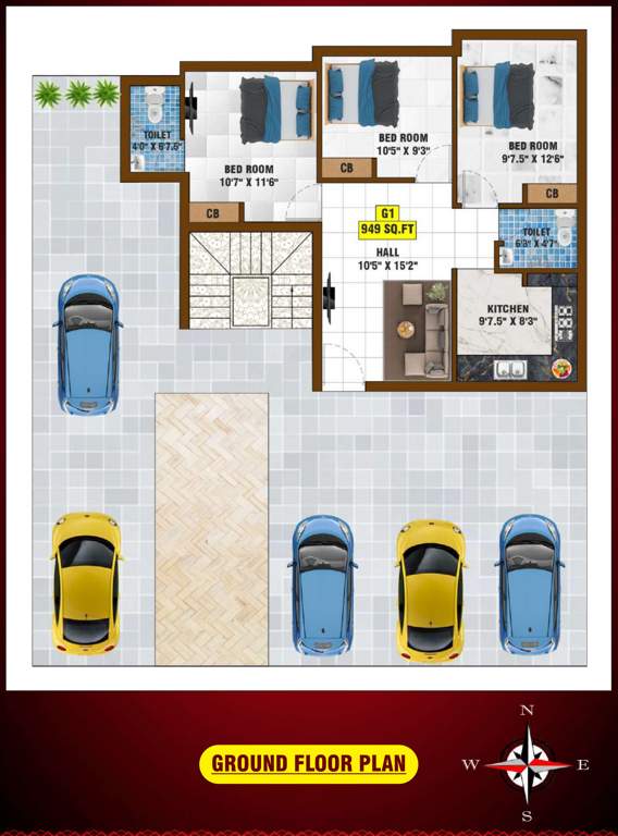  sai marlo Sai Marlo Cluster Plan For Ground Floor