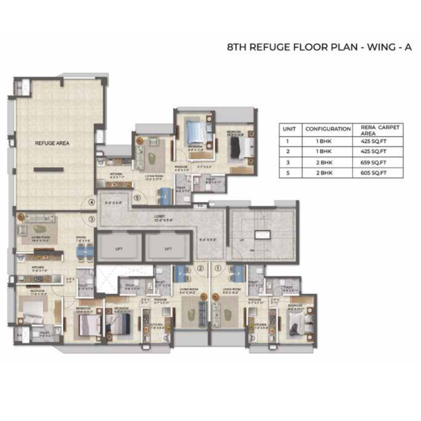 Wing A Cluster Plan for 8th Floor prime Wing A Cluster Plan for 8th Floor