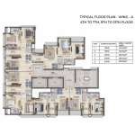 Wing A Cluster Plan from 4th to 7th & 9th to 13th Floor prime Wing A Cluster Plan from 4th to 7th & 9th to 13th Floor