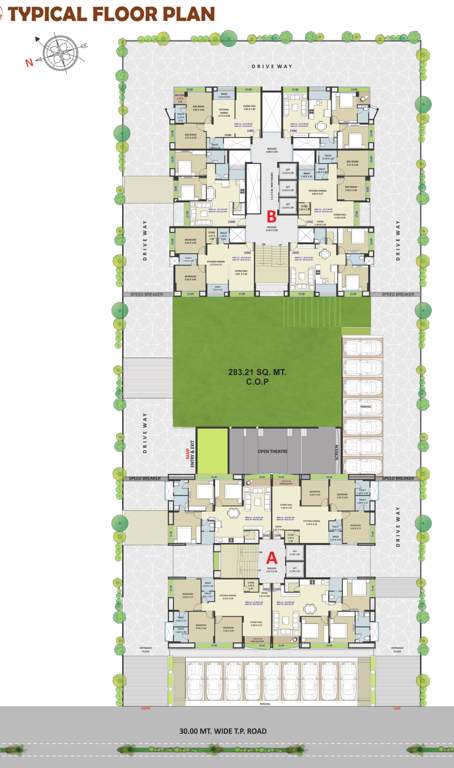  aroma heights Block A And Block B Cluster Plan from 1st to 14th Floor
