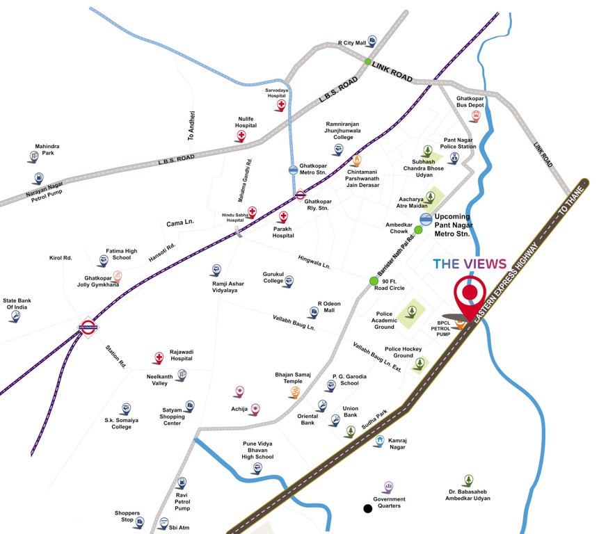  the views by adani realty Location Plan