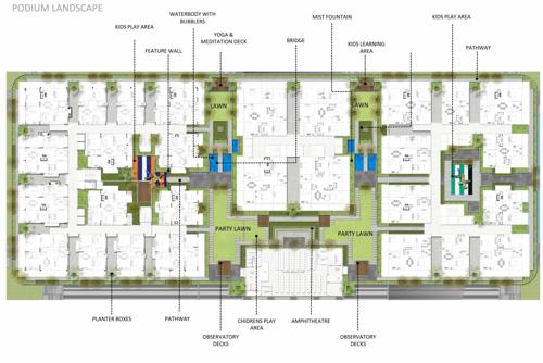  royal-pavilion Royal Pavilion Block A, Block B, Block C Podium Landscaping Cluster Plan