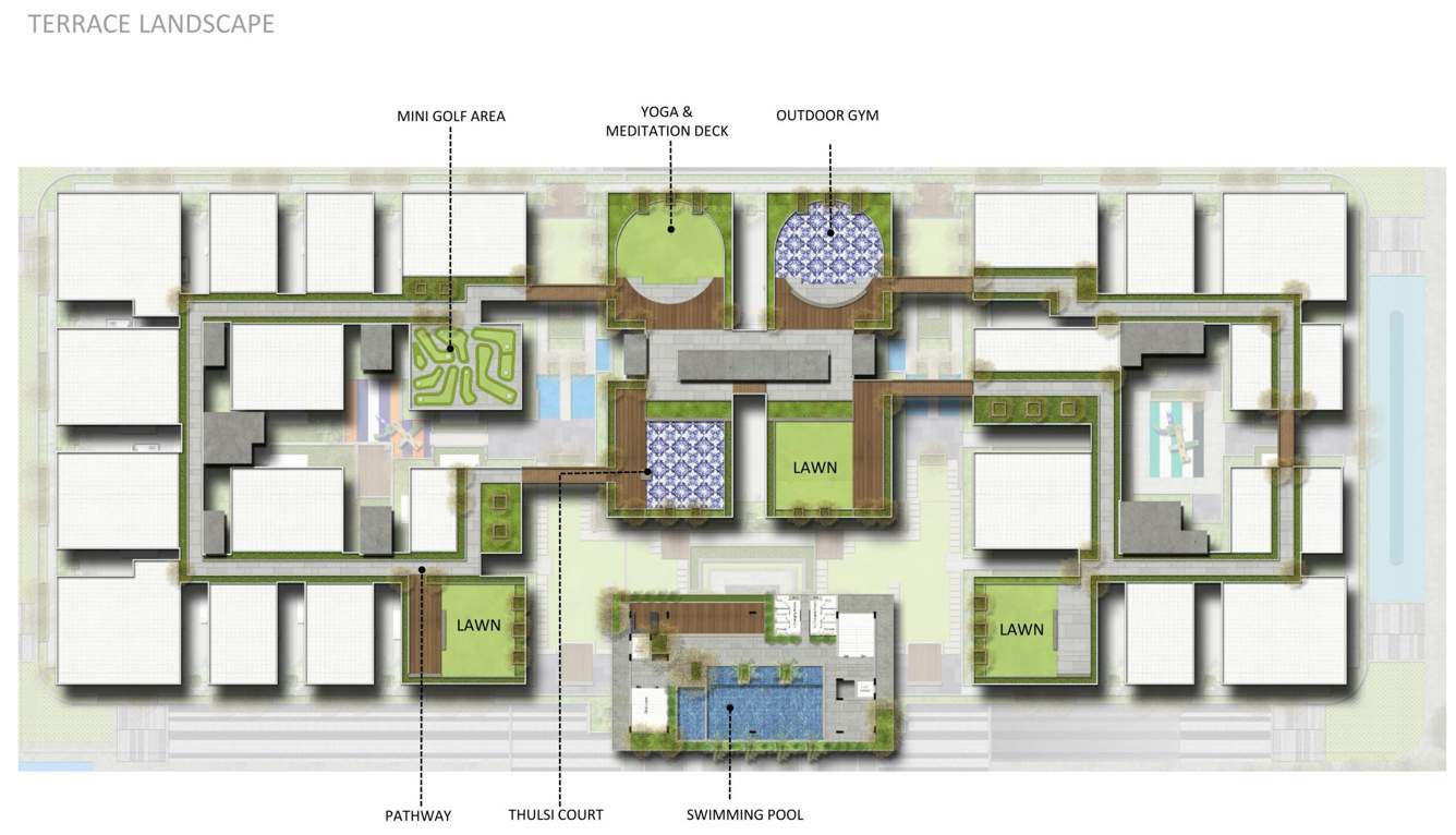 royal pavilion Royal Pavilion Block A, Block B, Block C Terrace Landscaping Cluster Plan