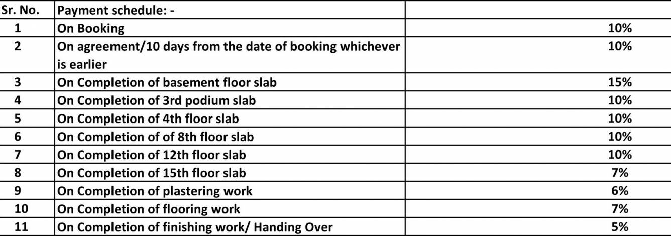 royal-pavilion Construction Linked Payment (CLP) Payment Plan