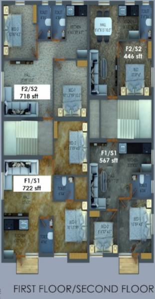 questa Crest Questa Cluster Plan from 1st to 2nd Floor