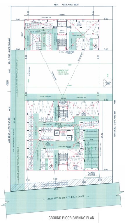  the fortune Block A  And Block B Cluster Plan for ground Floor