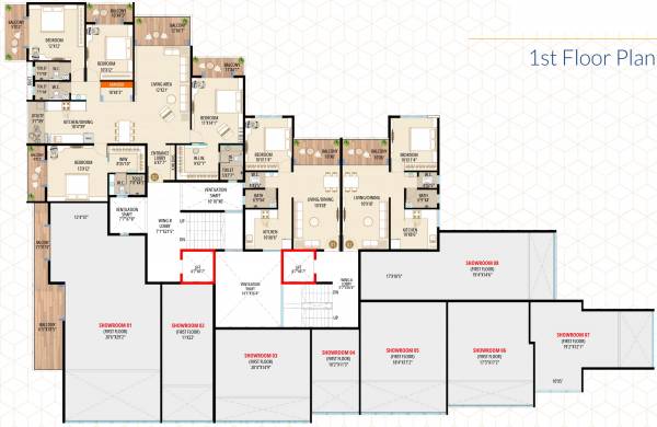  flora The Flora Cluster Plan for 1st Floor