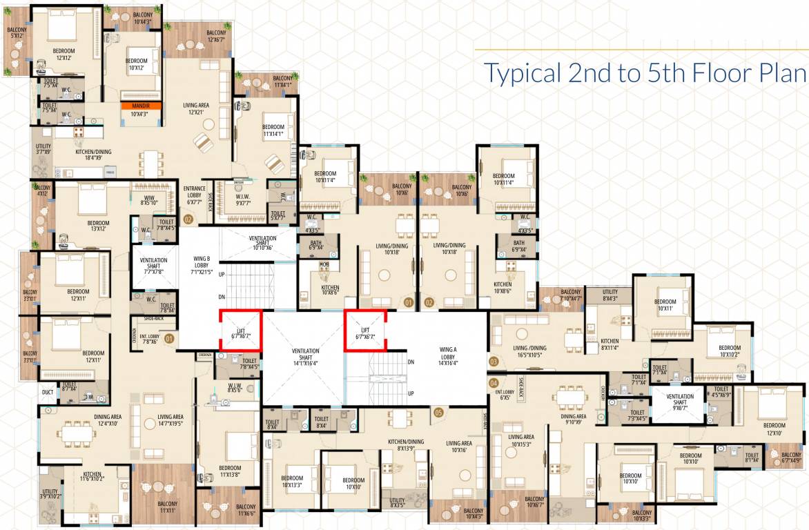  flora The Flora Cluster Plan from 2nd to 5th Floor