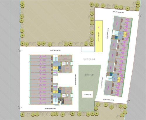  shagun-saral-207 Block A, B, C & D Cluster Plan For Ground Floor