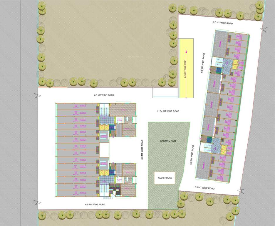  shagun saral 207 Block A, B, C & D Cluster Plan For Ground Floor