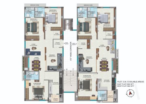  central-vistas-yapral-north-block Central Vistas Yapral North Block Cluster Plan