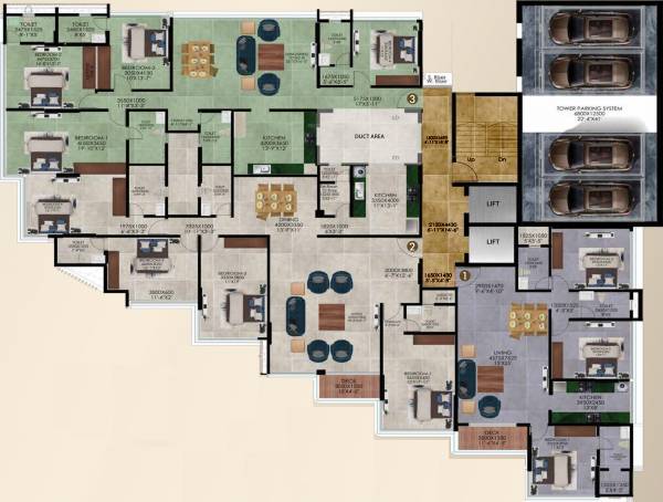  prive Ajmera Prive Cluster Plan