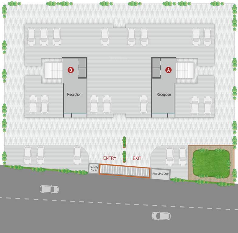  gokul homes A, B Ground Cluster Plan
