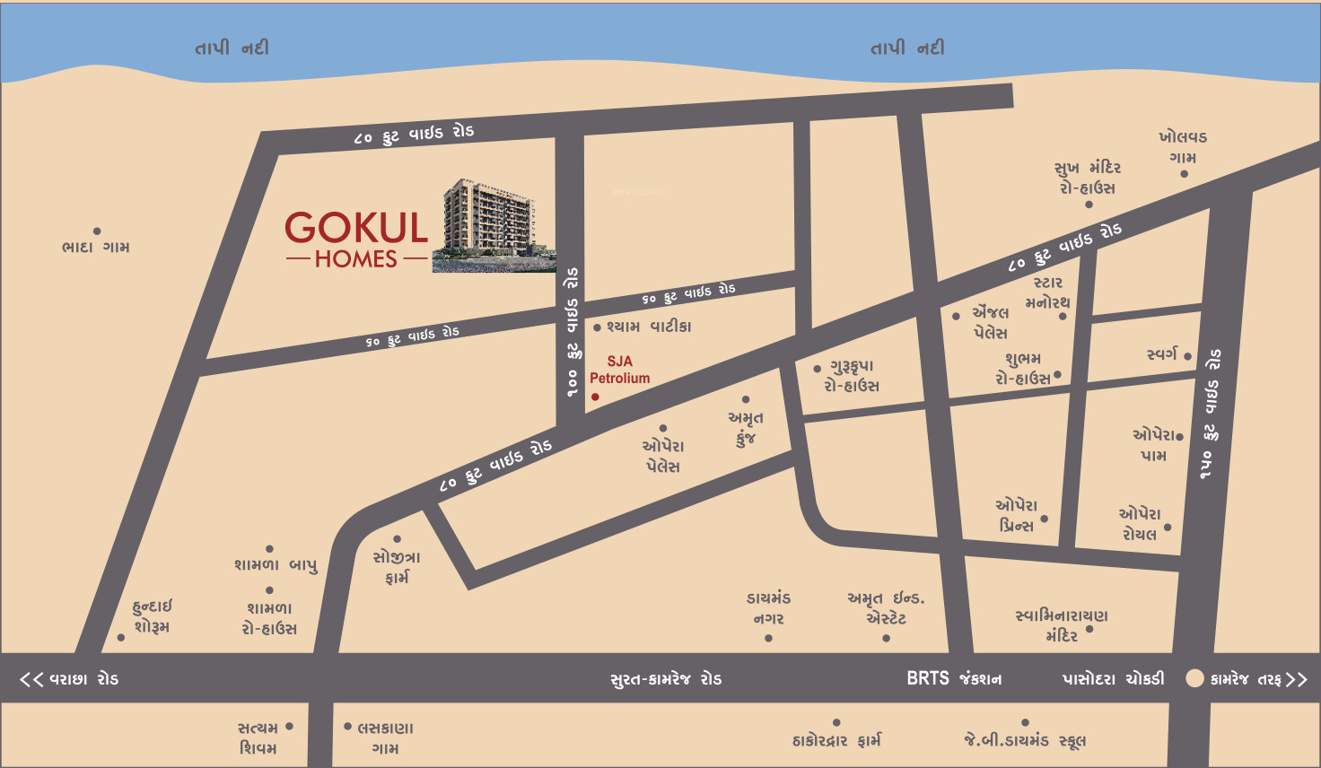  gokul homes Location Plan