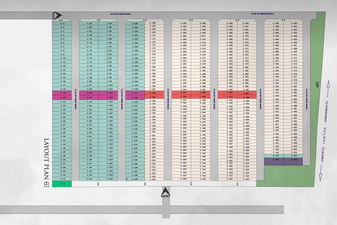  shree laxminarayan industrial park z row Layout Plan