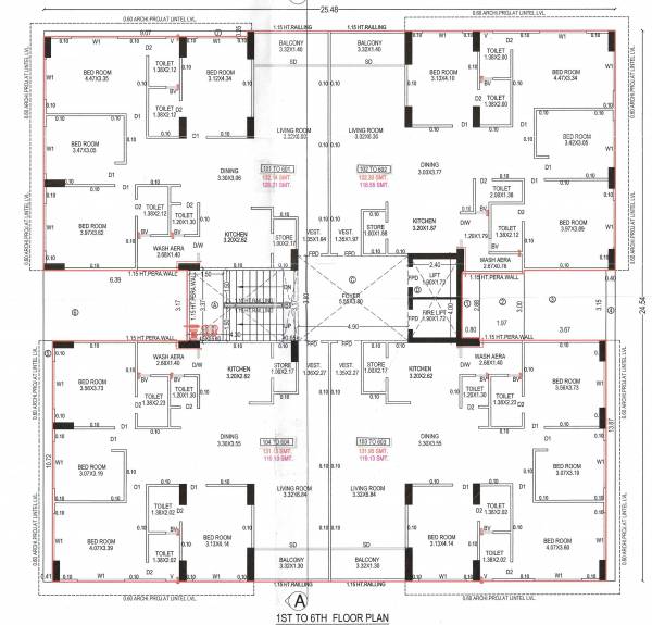 shree-rupal-appartment Shree Rupal Appartment Cluster Plan From 1st to 6th Floor