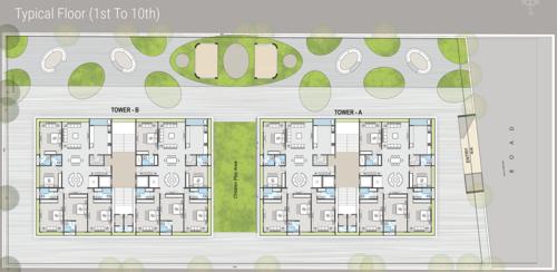  surya-green-spaces Block A And Block B Cluster Plan from 1st to 10th Floor