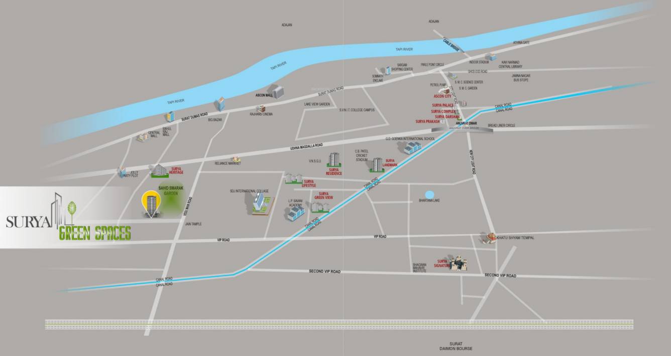  surya green spaces Location Plan