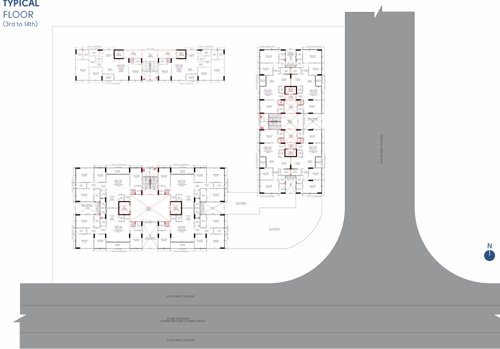 Block A, Block B And Block C Cluster Plan from 3rd to 14th Floor tremont Block A, Block B And Block C Cluster Plan from 3rd to 14th Floor