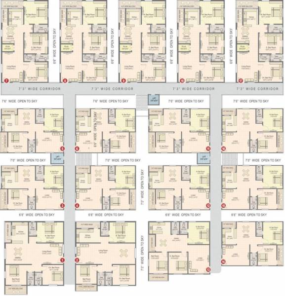  sree-vista Residential Block B Typical Cluster Plan