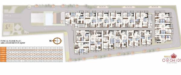  urban-orchids Urban Orchids Cluster Plan For Typical Floor