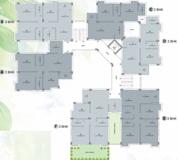  rays Block 3 Cluster Plan  For Typical Floor