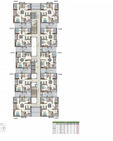  cyber-shine Block A Cluster Plan for Typical Floor