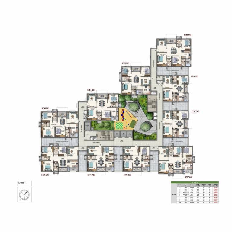 cyber shine Block B Cluster Plan for 1st Floor