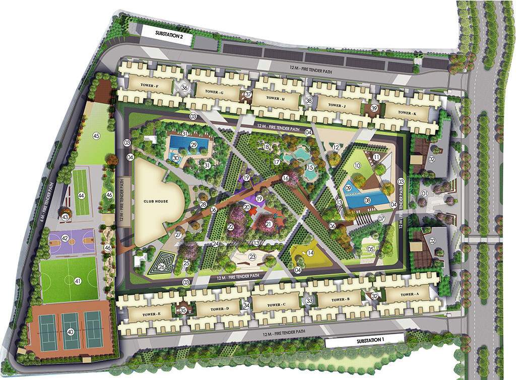  ten x habitat raymond realty tower g Master Plan