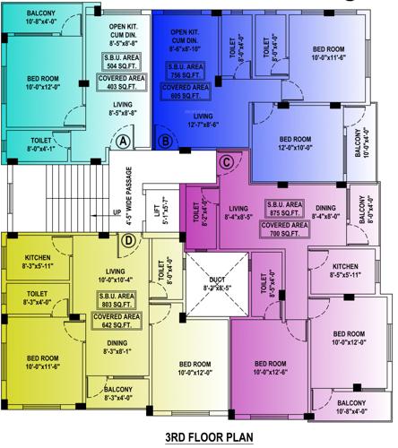  sargam-apartment Sargam Apartment Cluster Plan For 3rd Floor