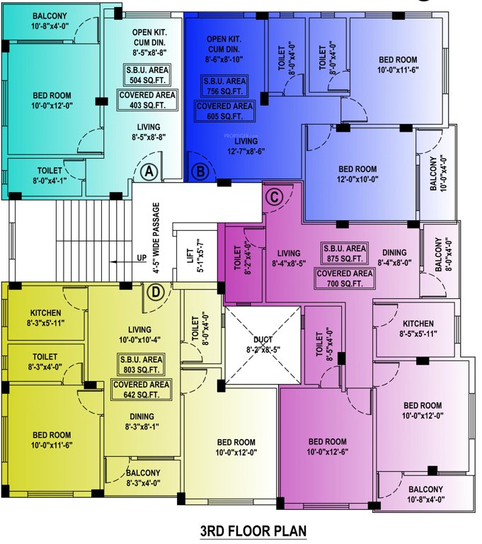  sargam apartment Sargam Apartment Cluster Plan For 3rd Floor