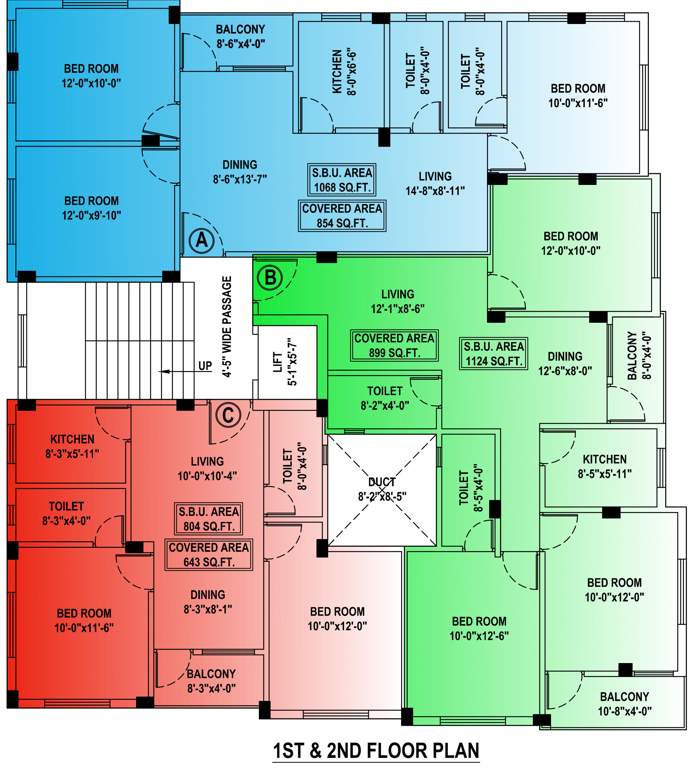  sargam apartment Sargam Apartment Cluster Plan From 1st To 2nd Floor