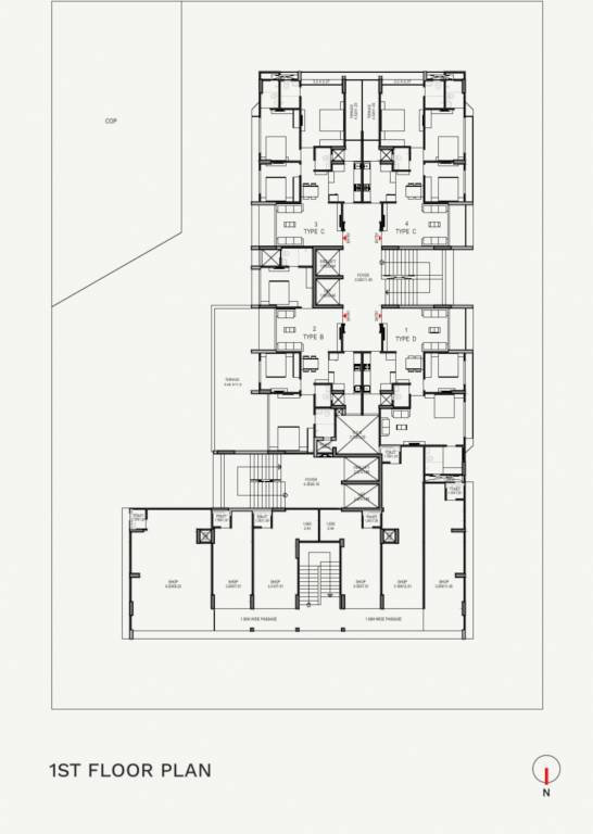  aaradhyam Block A & B Cluster Plan for 1st Floor