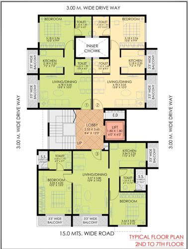  gurumauli-residency Gurumauli Residency Cluster Plan from 2nd to 7th Floor