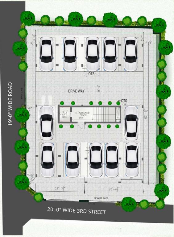  temple tower Temple Tower Cluster Plan For Ground Floor