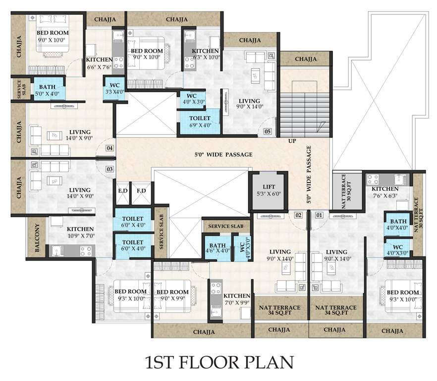  corner Corner Cluster Plan for 1st Floor