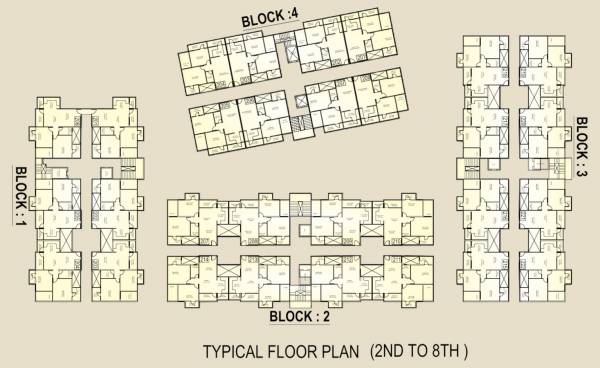 Aashima Arka Cluster Plan for 2nd To 8th Floor aashima-arka Aashima Arka Cluster Plan for 2nd To 8th Floor