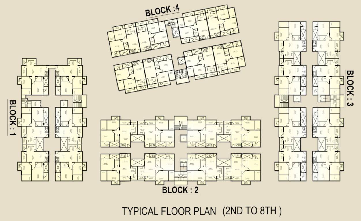  aashima arka Aashima Arka Cluster Plan for 2nd To 8th Floor