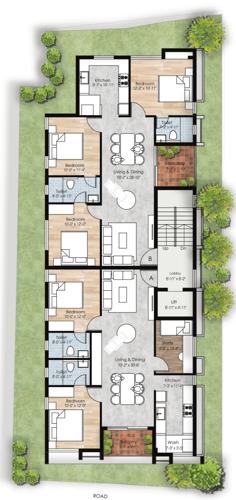  shirdi Akshaya Shirdi Cluster Plan from 1st to 3rd Floor